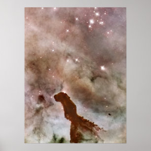 Poster Coluna da poeira da nebulosa de Carina