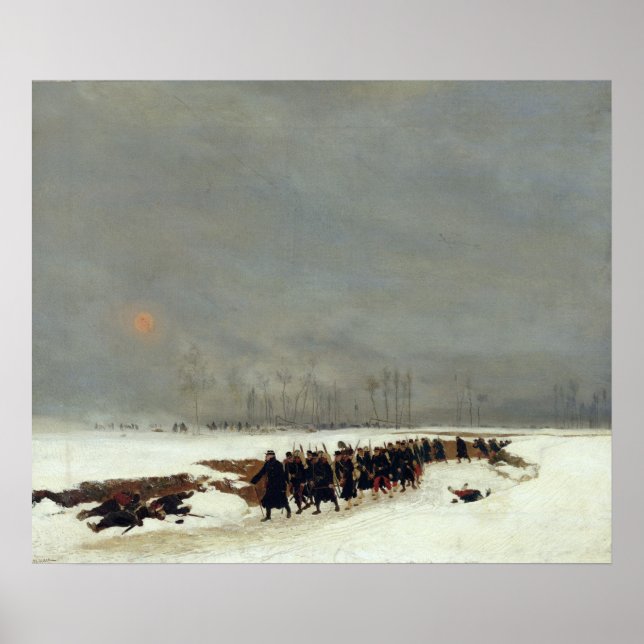 Poster Coluna de Infantaria a Caminho de um Raid (Frente)