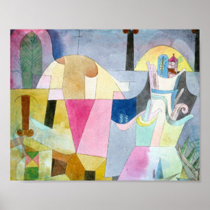 Poster Colunas Negras em uma Paisagem: Paul Klee 1919