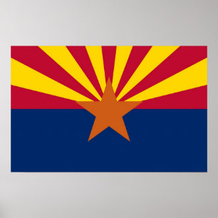 Poster com a bandeira da arizona, EUA