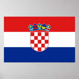 Poster com a bandeira de Croatia