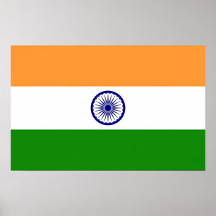 Poster com a bandeira de India