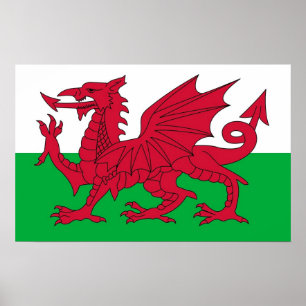 Poster com a bandeira de Wales
