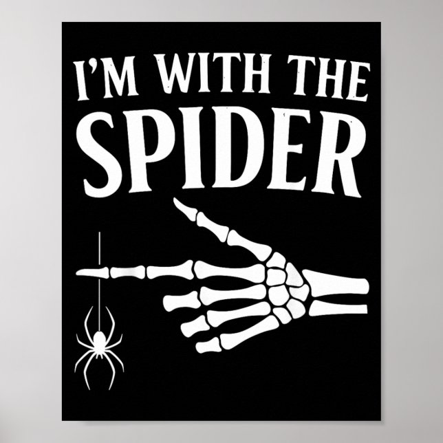 Poster com a Camisa do Aranha Diversão no Halloween Esque (Frente)
