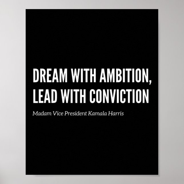Poster Com Ambition Kamala Harris 2024 Election Anti Tru (Frente)