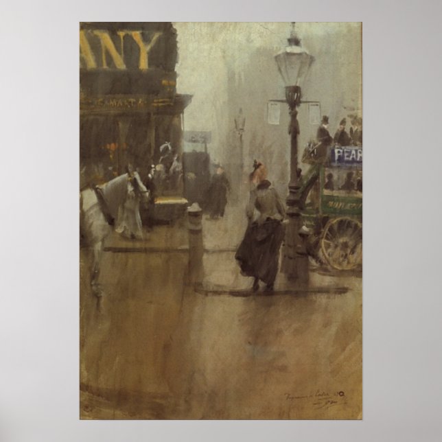 Poster com Anders Zorn Painting (Frente)
