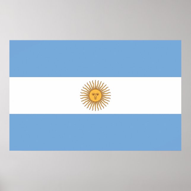 Poster com bandeira da Argentina (Frente)