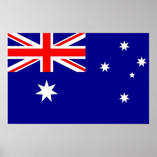 Poster com bandeira da Austrália (Frente)