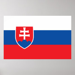 Poster com bandeira da Eslováquia