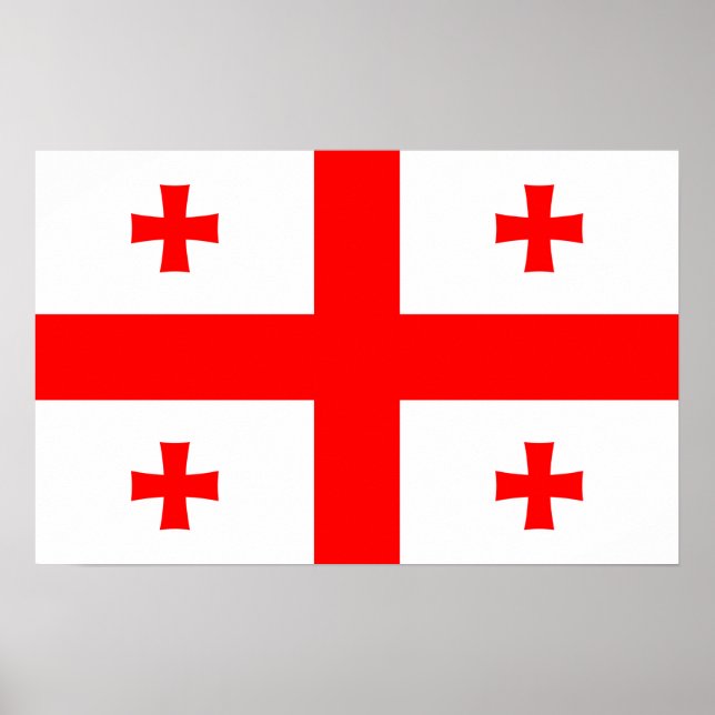Poster com bandeira da Geórgia (Frente)