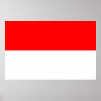 Poster com bandeira da Indonésia
