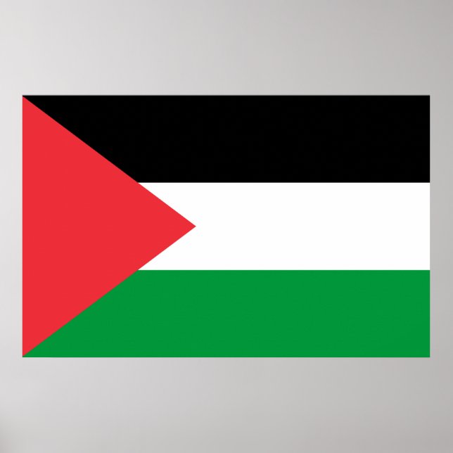 Poster com bandeira da Palestina (Frente)
