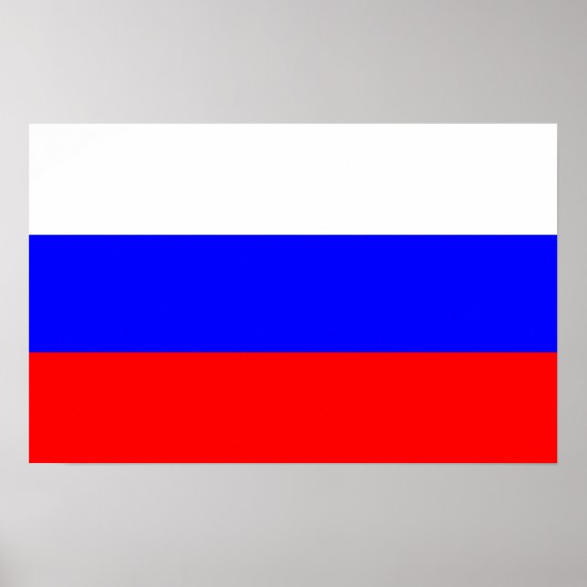 Poster com bandeira da Rússia (Frente)
