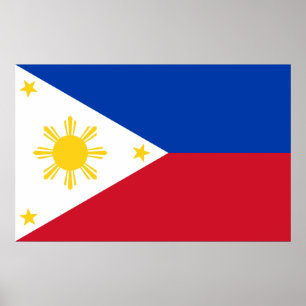 Poster com bandeira das Filipinas