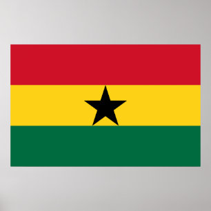 Poster com bandeira de Gana