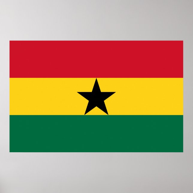 Poster com bandeira de Gana (Frente)