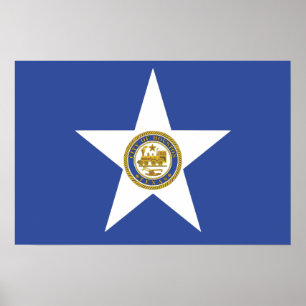 Poster com Bandeira de Houston, EUA