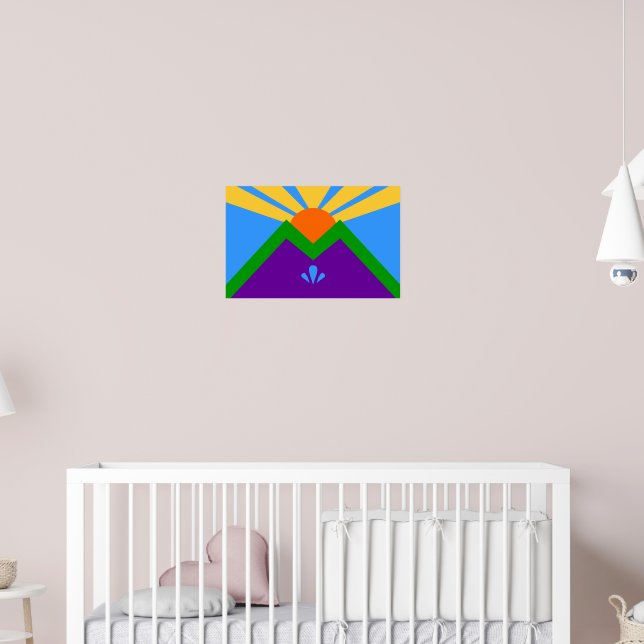 Poster com bandeira de Manitou Primaveras, Colorad (Berçário 2)