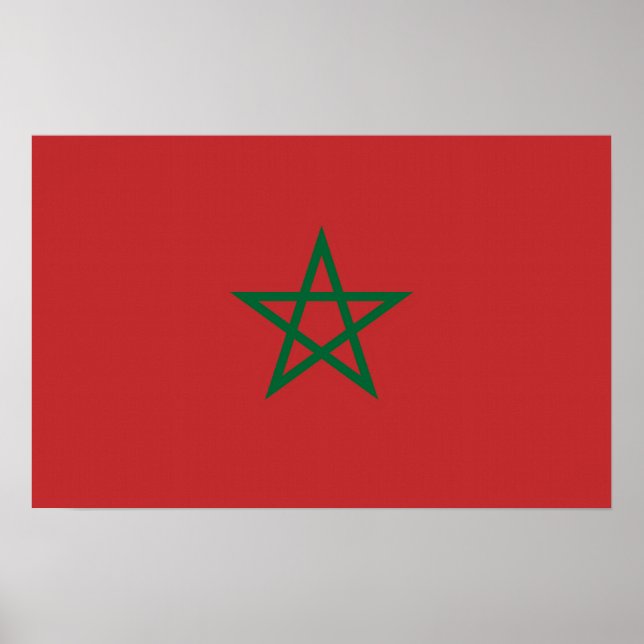 Poster com bandeira de Marrocos (Frente)