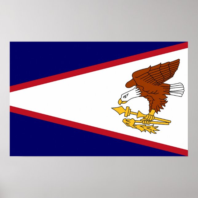 Poster com Bandeira de Samoa Americana, EUA (Frente)