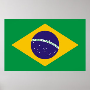 Poster com bandeira do Brasil