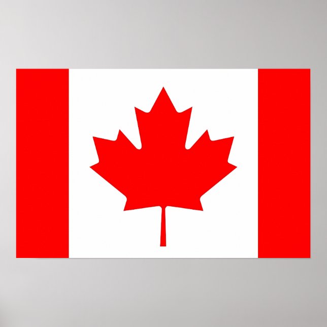 Poster com bandeira do Canadá (Frente)
