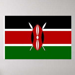 Poster com bandeira do Quênia