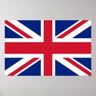 Poster com bandeira do Reino Unido