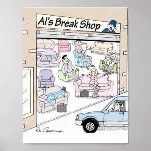 Poster com desenho mecânico de Sal Caradonna