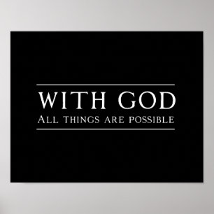 Poster Com deus todas as coisas são possíveis