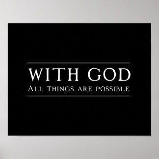 Poster Com Deus Todas As Coisas São Possíveis