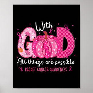 Poster Com Deus, Todas As Coisas São Possíveis Meninas, M