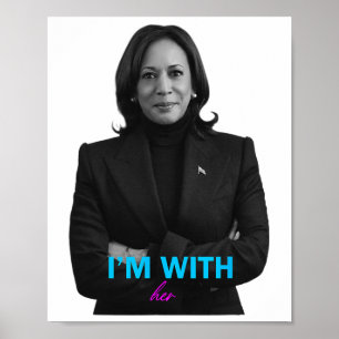 Poster Com Ela Kamala Vote Para 2024 Presidente Kamala-ha