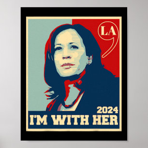 Poster Com ela Kamala Vote para 2024 Presidente Kamala-ha