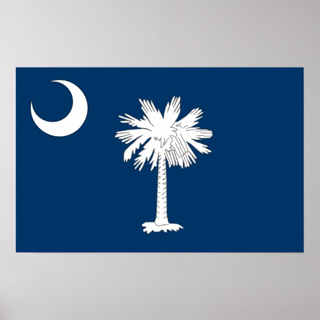 Poster com Flag da Carolina do Sul, EUA (Frente)