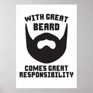 Pôster Com grande barba vem a grande responsabilidade