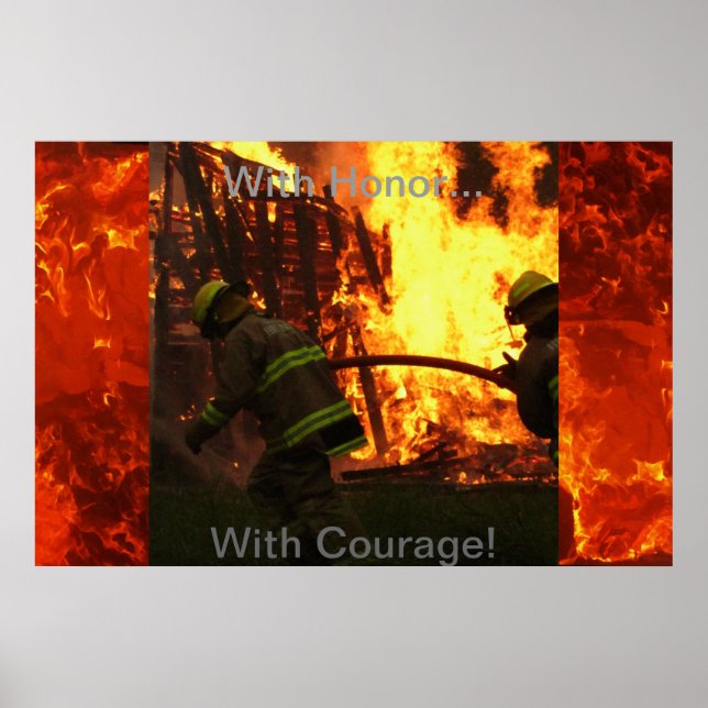 Poster Com Honra... Com coragem! (Frente)