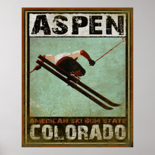 Poster com Impressão de Esqui Aspen Legal
