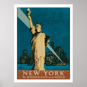 Poster com impressão do poster de New York do