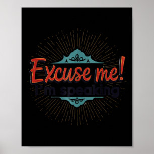 Poster Com Licença! Estou Falando Kamala Meme Design