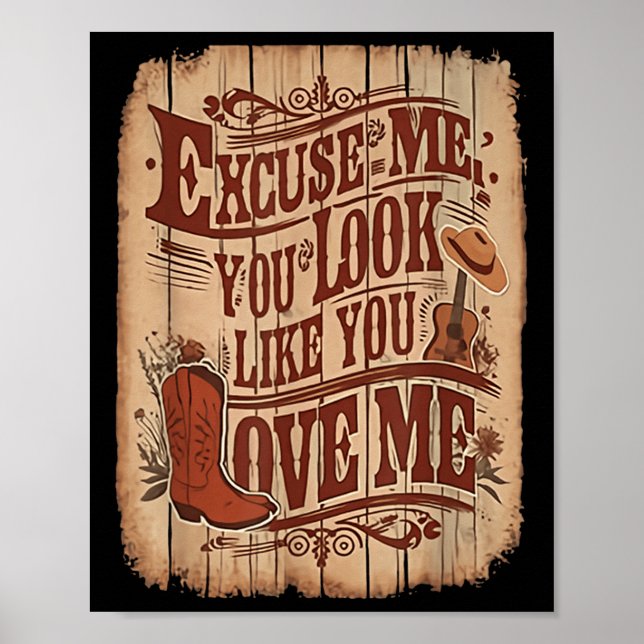 Poster Com Licença, Você Parece Que Me Ama Ocidental (Frente)