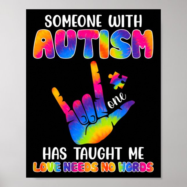 Poster Com O Autismo Me Ensinou A Conhecer O Autismo Mon (Frente)