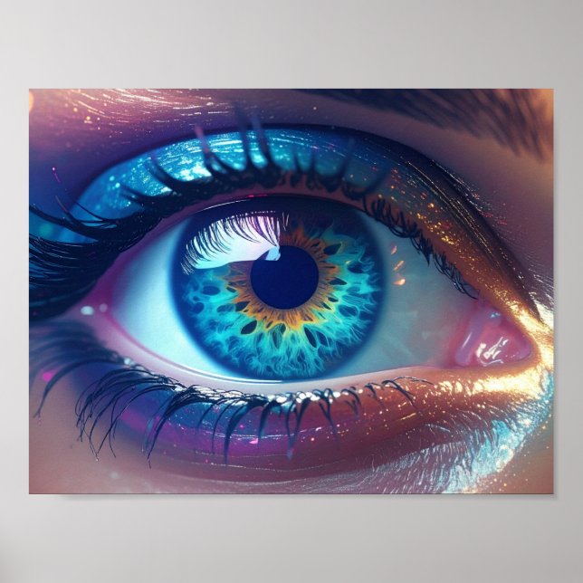 Poster com o Olho Adorável da Sabedoria Profunda (Frente)