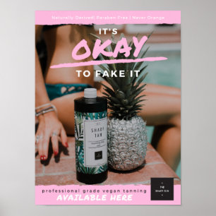 Poster com obscuridade instável - Marca rosa