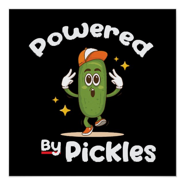 Pôster Com Poder de Picles Comida Picles Engraçado (Frente)