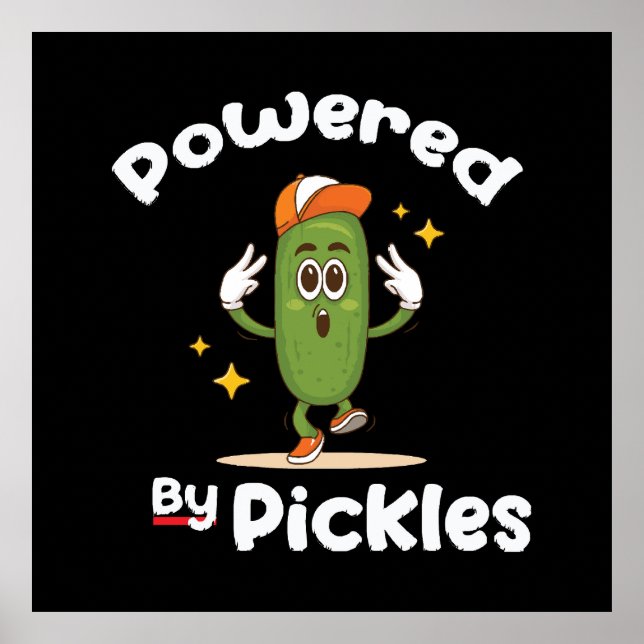 Poster Com Poder de Picles Comida Picles Engraçado (Frente)