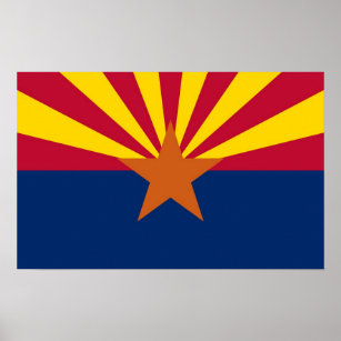 Poster com Sinalizador de Arizona, EUA