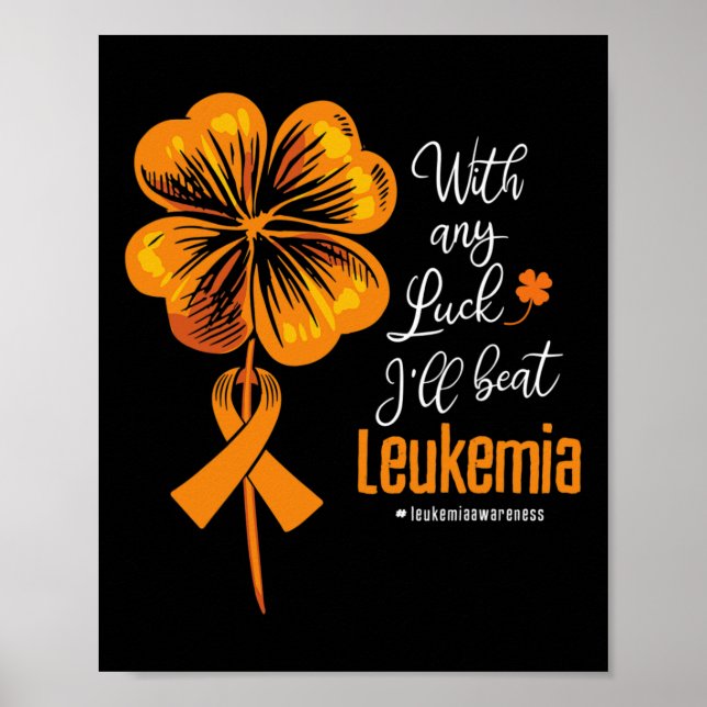 Poster Com sorte, eu vencerei a consciência da leucemia (Frente)