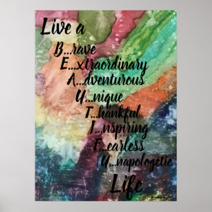 Poster com vivo uma vida bonita