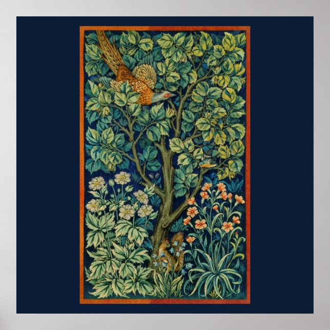 POSTER COM WILLIAM MORRIS "PHEASANT" DESIGN (Frente)